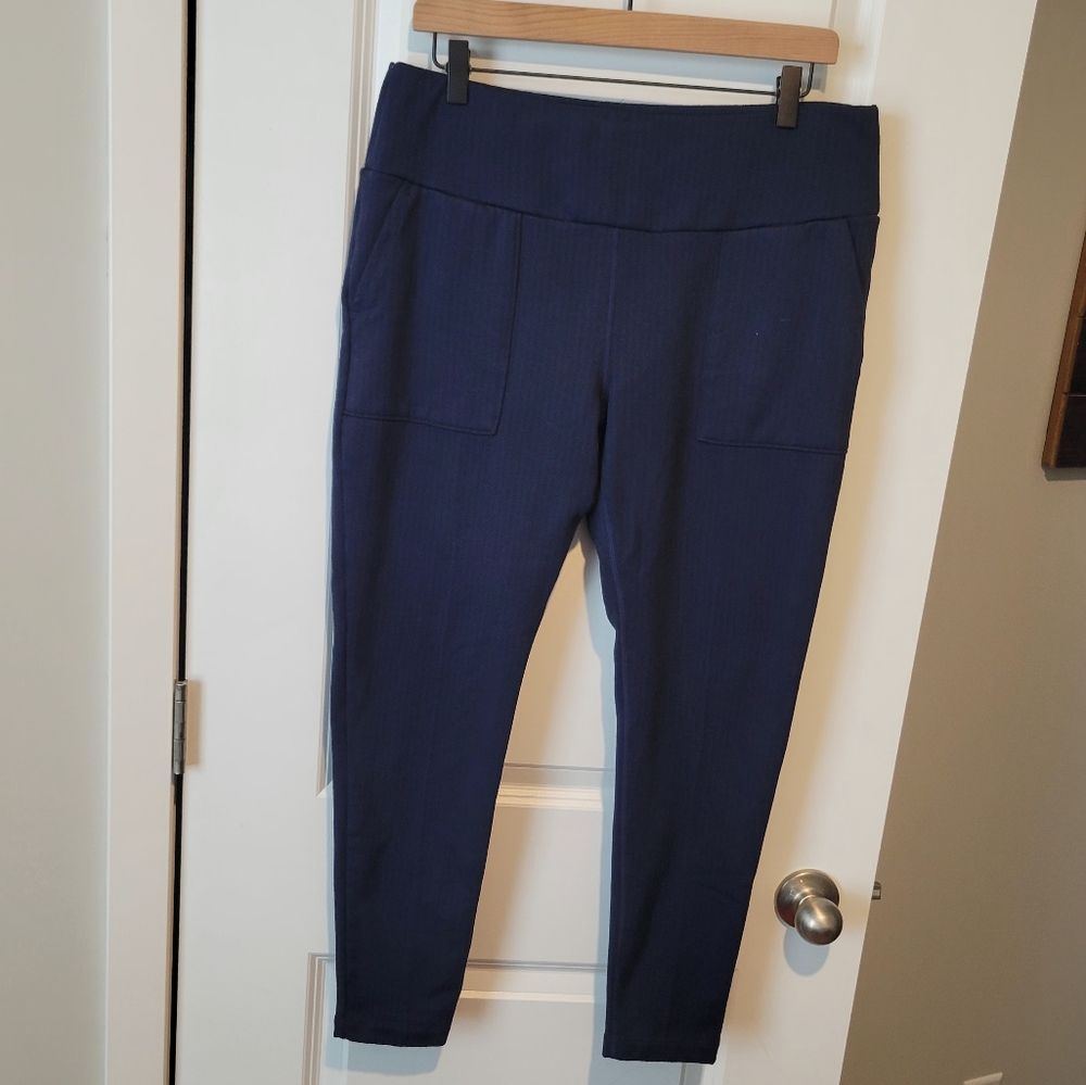 Mondetta Women's Casual Leggings Pants with Pockets Navy Blue, size XL Comfy